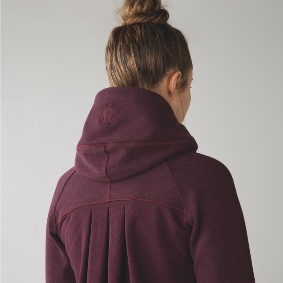 Lululemon Pleat To Street Hoodie Heathered Bordeaux Drama - 4 - Picture 5 of 9